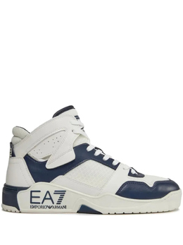 EA7 Emporio Armani: Белые кеды 