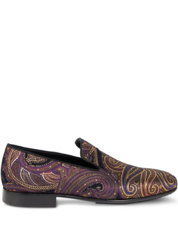 Etro: Золотые мокасины 