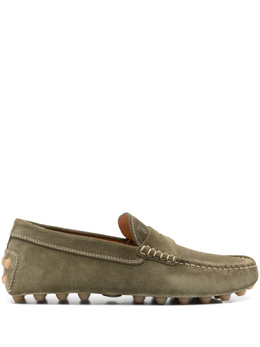 Tod's: Зелёные туфли  Gommino