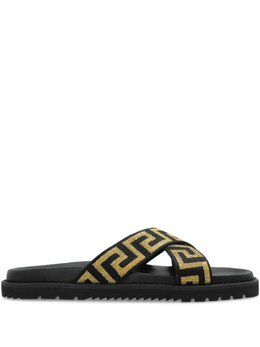 Versace: Чёрные шлёпанцы 