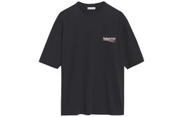 Balenciaga: Чёрная футболка 