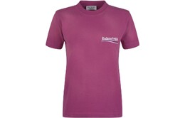 Balenciaga: Фиолетовая футболка 