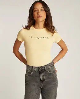 Tommy Jeans: Жёлтая футболка 