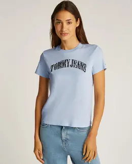 Tommy Jeans: Голубая футболка 
