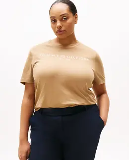 Tommy Hilfiger: Однотонная футболка  Curve