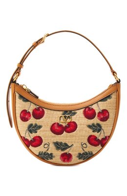 Valentino: Бежевая сумка  VLogo Signature