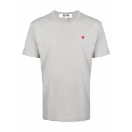 Comme des Garcons PLAY: Серая футболка 