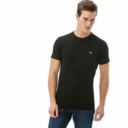 LACOSTE: Чёрная футболка 