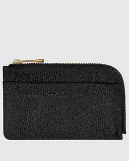 Longchamp: Чёрный картхолдер  Le Foulonné
