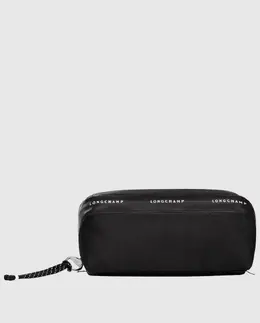Longchamp: Чёрная сумка  Le Pliage