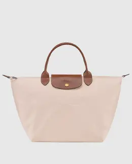 Longchamp: Бежевая сумка  Le Pliage Original