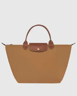 Longchamp: Коричневая сумка  Le Pliage Original