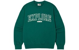 The North Face: Зелёная толстовка 
