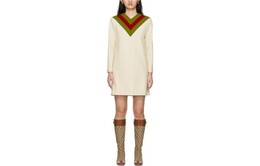 Gucci: Бежевое платье 