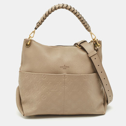 Louis Vuitton: Бежевая сумка 