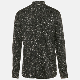 Saint Laurent Paris: Чёрная рубашка 