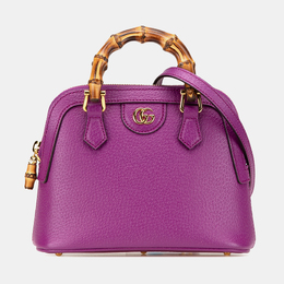 Gucci: Фиолетовая сумка  Bamboo