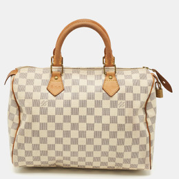 Louis Vuitton: Белая сумка  Speedy 30