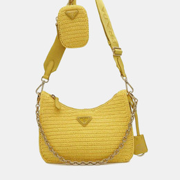 Prada: Жёлтая сумка 