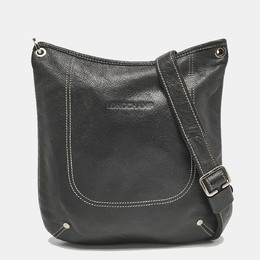 Longchamp: Чёрная сумка через плечо 