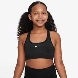 Nike: Чёрный топ  Dri-FIT Swoosh