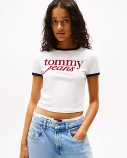 Tommy Jeans: Белая футболка 