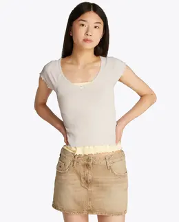 Tommy Jeans: Белый топ 