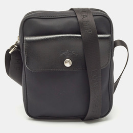 Longchamp: Чёрная сумка через плечо 