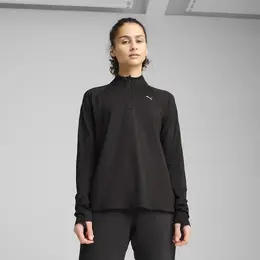 PUMA: Толстовка  Run на молнии
