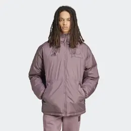 Adidas: Фиолетовый пуховик 