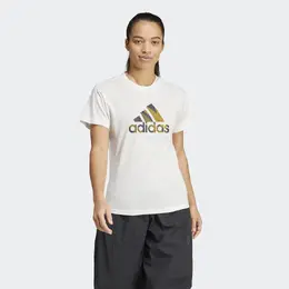 Adidas: Белая футболка 
