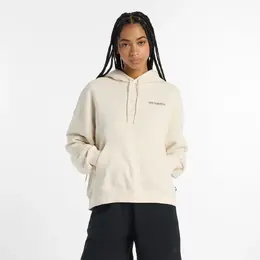 New Balance: Бежевая толстовка 