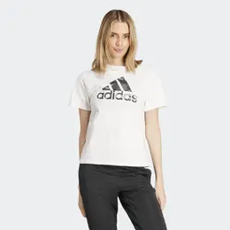 Adidas: Белая футболка 