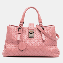 Bottega Veneta: Розовая сумка  Intrecciato