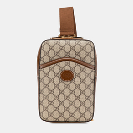 Gucci: Коричневая сумка  Interlocking G