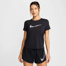 Nike: Чёрная футболка  Swoosh