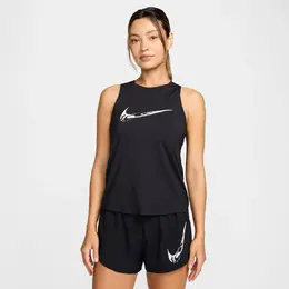 Nike: Чёрная футболка  Swoosh