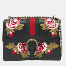 Gucci: Чёрная сумка  Dionysus