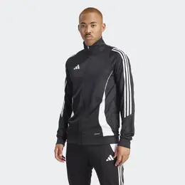 Adidas: Чёрная куртка  Tiro