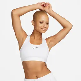 Nike: Белый бюстгальтер  Swoosh