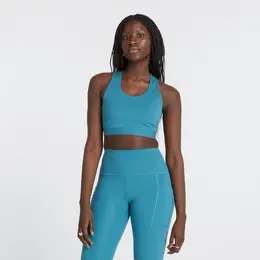 New Balance: Синий бюстгальтер 