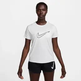 Nike: Белая футболка  Swoosh
