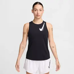 Nike: Чёрная футболка  Swoosh