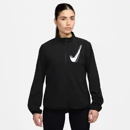 Nike: Чёрная куртка  Swoosh