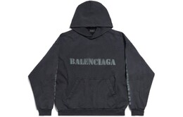 Balenciaga: Чёрная толстовка 