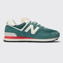 New Balance: Зелёные кроссовки 