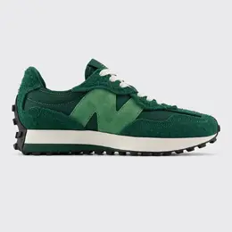 New Balance: Зелёные кроссовки  327