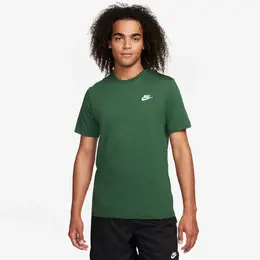 Nike: Зелёная футболка  Sportswear Club