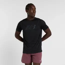 New Balance: Чёрная футболка 