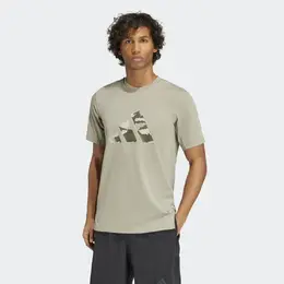 Adidas: Зелёная футболка  Essentials